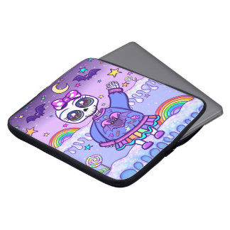 Den bärbara datorn Cute men Spooky Skeleton Girl F Laptop Fodral
