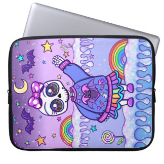 Den bärbara datorn Cute men Spooky Skeleton Girl F Laptop Fodral