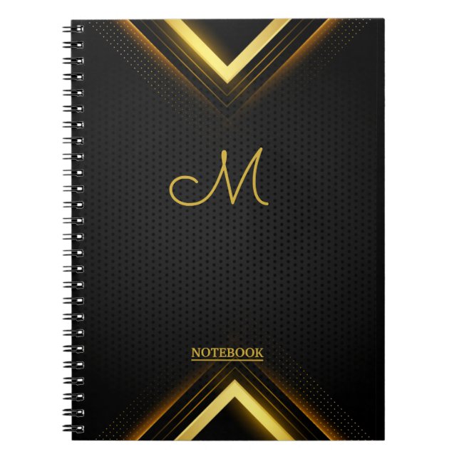 Den bärbara datorn Cute Professionell Monogram Bla Anteckningsbok (Framsidan)