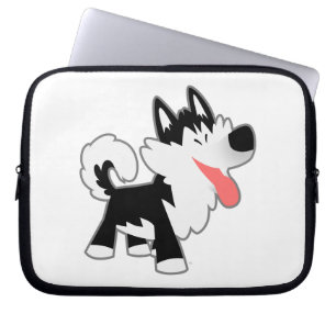 Den bärbara datorn Cute Tecknad Siberian husky Fod Laptop Fodral