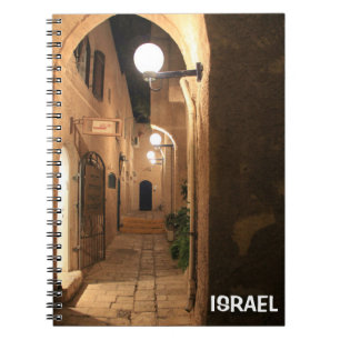 Den bärbara datorn från Gamla Jaffa i Israel Anteckningsbok Med Spiral