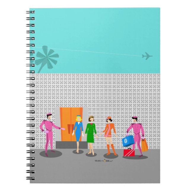 Den bärbara datorn Handflatan Vår Stewardess Spira Anteckningsbok (Framsidan)