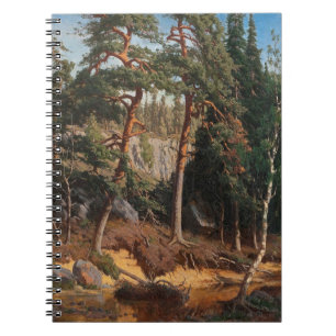 Den bärbara datorn "I skogen" Anteckningsbok Med Spiral