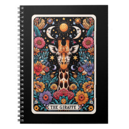 Den bärbara datorn med Giraffe Spirit Tarot Card Anteckningsbok