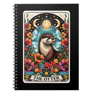 Den bärbara datorn med Otter Spirit Tarot Card Anteckningsbok