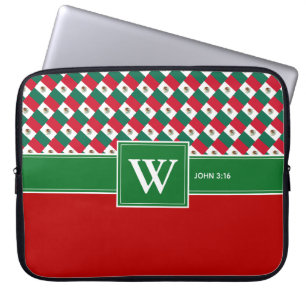 Den bärbara datorn MEXICO Monogram Christian Scrip Laptop Fodral