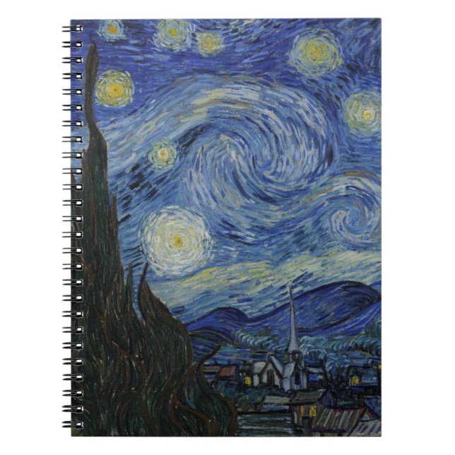 Den bärbara datorn Starry Night Anteckningsbok (Framsidan)