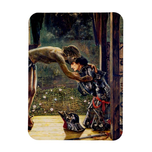 Den barmhärtige riddaren av Edward Burne-Jones Magnet (Vertikal)