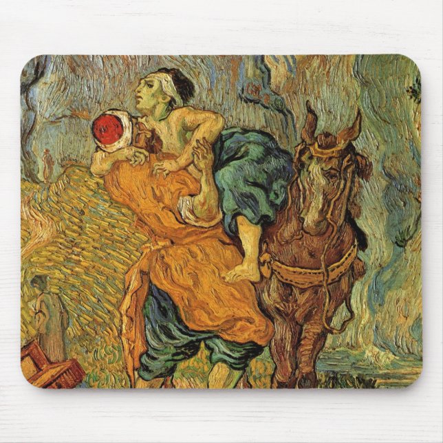Den barmhärtige samariten av Vincent van Gogh Musmatta (Framsidan)