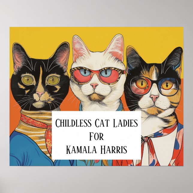 Den barnlösa katten på Dam för Kamala Poster (Framsidan)