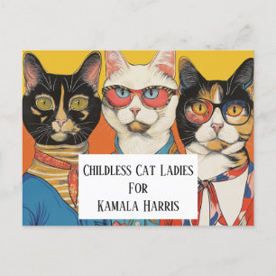 Den barnlösa katten på Dam för Kamala Vykort