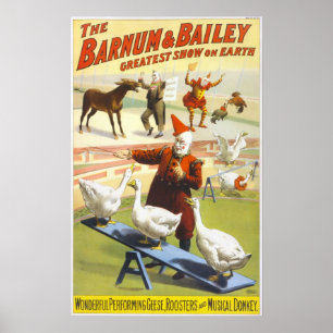 Den Barnum & borggårdcirkusaffischen Poster