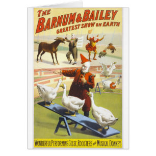 Den Barnum & borggårdcirkusen Hälsningskort