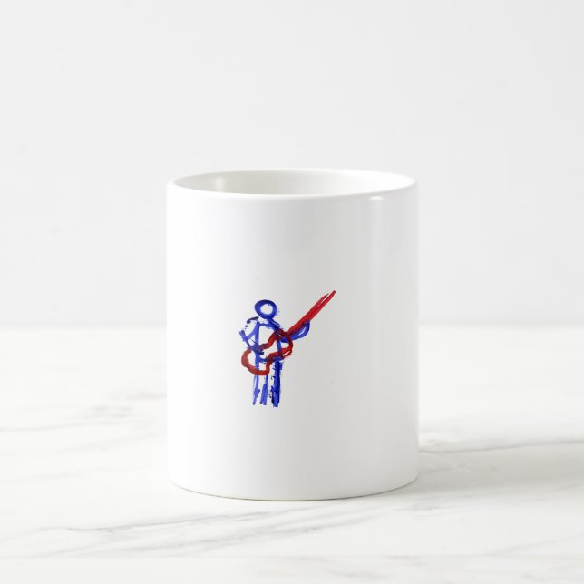 Den bas- spelare skisserar den röda figuren och kaffemugg (Center)