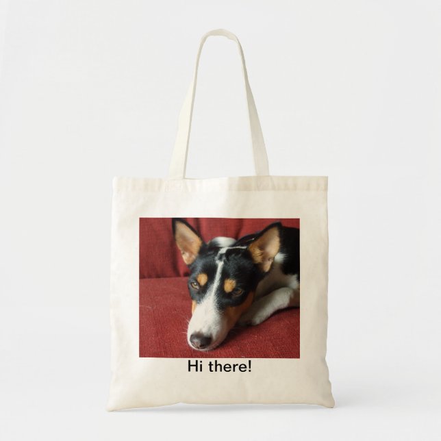 Den Basenji totot hänger lös Tygkasse (Framsidan)