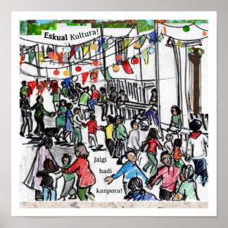 Den baskiska kulturen kommer ut i världen, illus poster