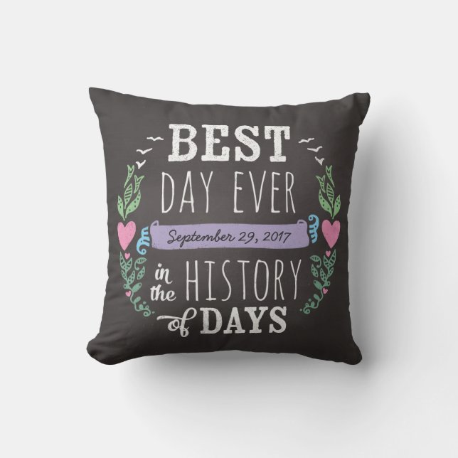 Den bäst dagen någonsin i historia, daterar svart kudde (Framsida)