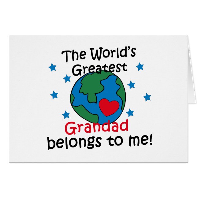 Den bäst grandaden hör hemma till mig hälsningskort (Framsidan Horizontal)