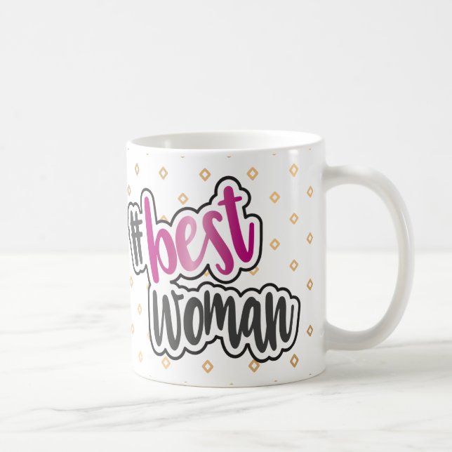 Den bäst kvinnamuggen med rosa krom verkställer kaffemugg (Höger)