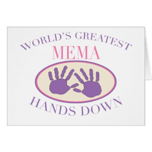 Den bäst MeMa händer besegrar T-tröja Hälsningskort