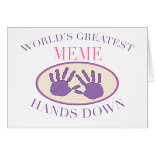 Den bäst Meme händer besegrar T-tröja Hälsningskort
