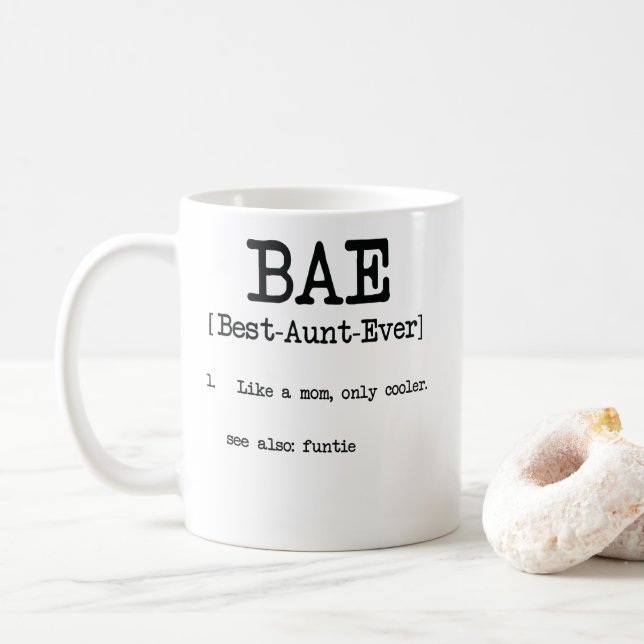 Den bäst mostern BAE kyler någonsin Auntie Gåva Kaffemugg (Med munk)