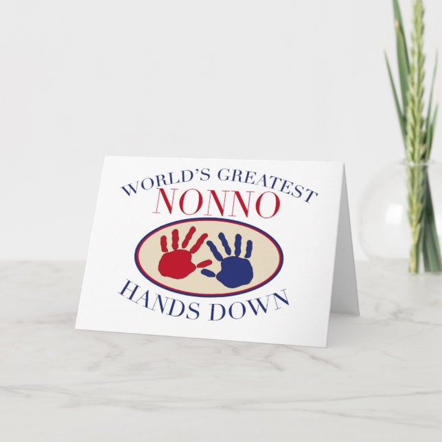 Den bäst Nonno händer besegrar Kort (Framsida)
