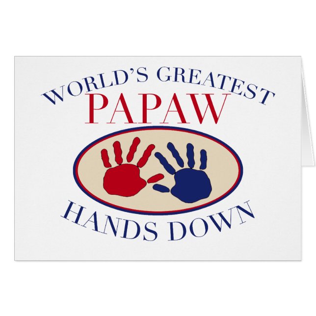 Den bäst Papawhänder besegrar Hälsningskort (Framsidan Horizontal)