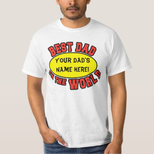 Den bäst pappan i världen skräddarsy fars dag t-shirt
