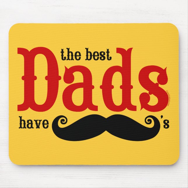 Den bäst pappor har mustascher Mousepad Musmatta (Framsidan)
