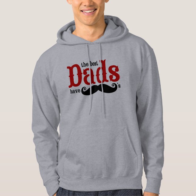 Den bäst pappor har mustaschtröjan sweatshirt med luva (Framsida)