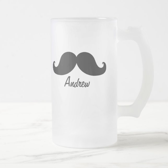 DEN BÄST SVART MUSTASCHPERSONLIGEN FROSTAT ÖLGLAS (Höger)