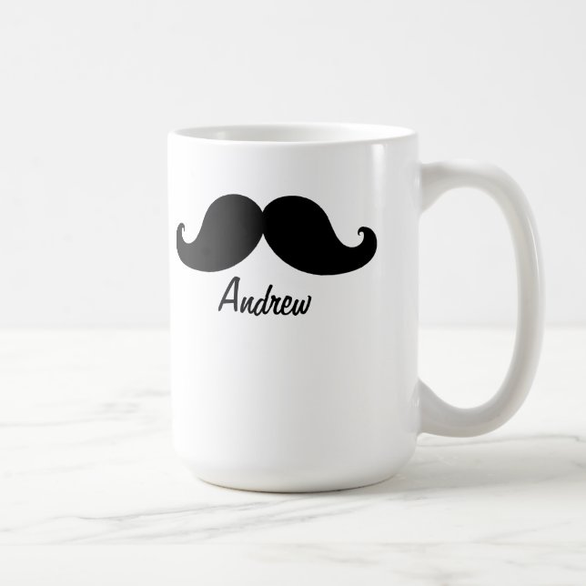 DEN BÄST SVART MUSTASCHPERSONLIGEN KAFFEMUGG (Höger)