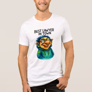 Den bästa advokaten i Town Funny Troll Attorney Gi T Shirt