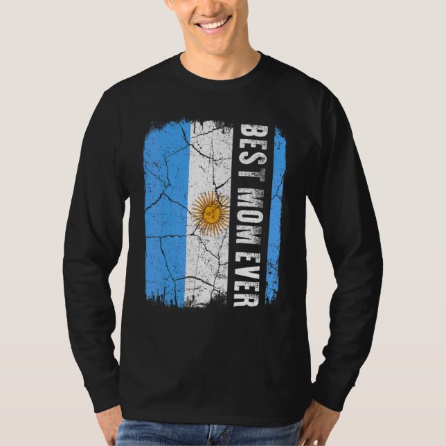 Den bästa argentinska Mamma någonsin Argentina Fla T Shirt (Framsida)