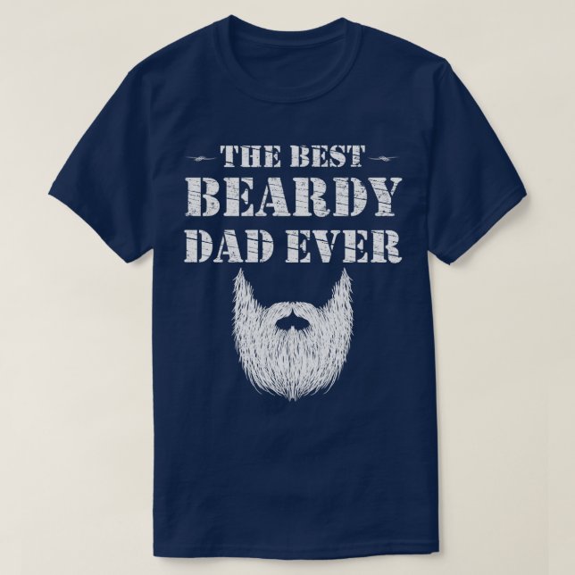 Den bästa Beardy Pappa någonsin funny födelsedagsp T Shirt (Design framsida)