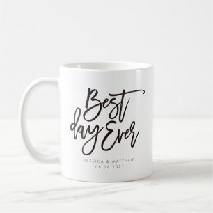 Den bästa dagen någonsin för kalligrafi-personl kaffemugg