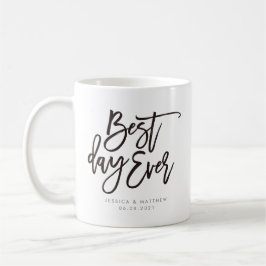 Den bästa dagen någonsin för kalligrafi-personlig kaffemugg