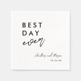 Den bästa dagen någonsin, Rustic Wedcing Napkins Pappersservett