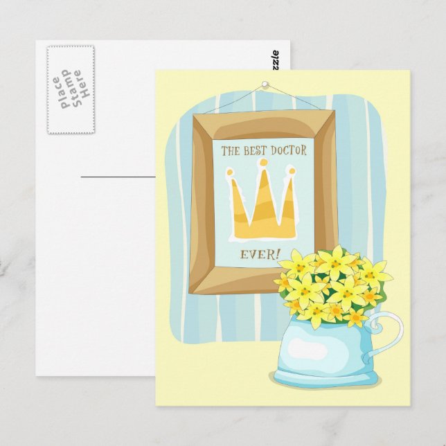Den bästa doktorn någonsin  vykort (Fram/baksida)