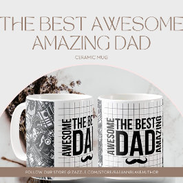 Den Bästa Fantastiske Underbara Pappan Keramikmugg Kaffemugg