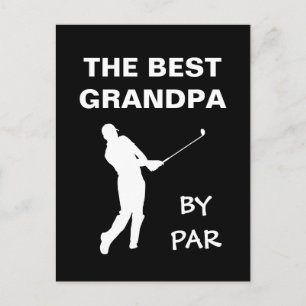 Den Bästa Farfar Genom Par Golf Farfar Golfare Pun Vykort