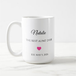 Den bästa fastern någonsin Personligt namn och dat Kaffemugg