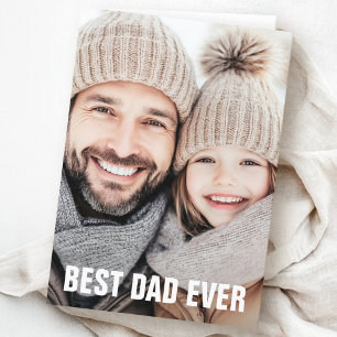 Den bästa fotomodern pappa någonsin i fars dag helgkort