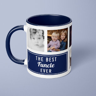 Den Bästa Funcle Någon Sinnes Marinblå Foto Farbro Mugg