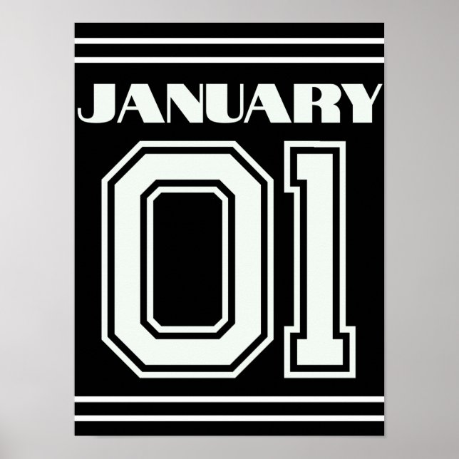 Den bästa gåvan för födelsedagen 1 januari Poster (Framsidan)