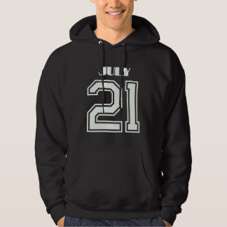 Den bästa gåvan till födelsedagen 21 juli hoodie