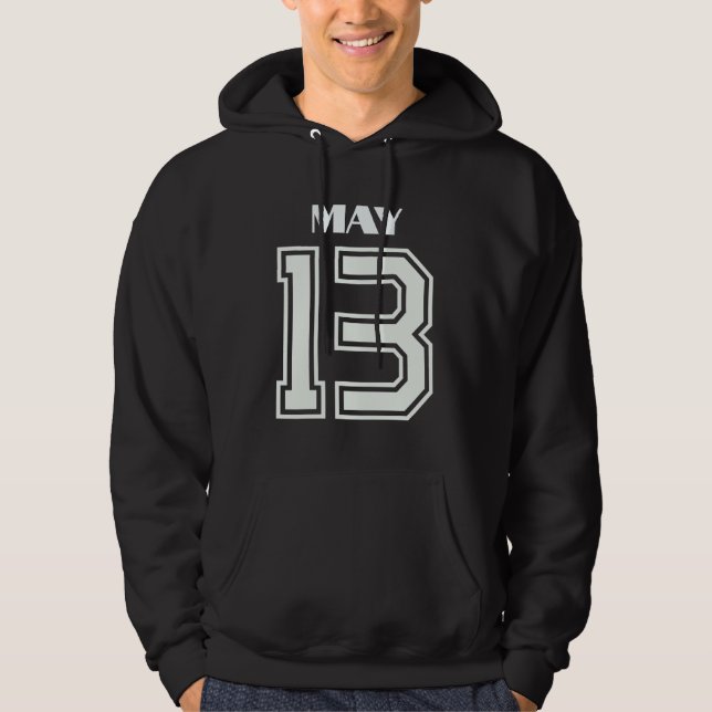 Den bästa gåvan till födelsedagen den 13 maj hoodie (Framsida)