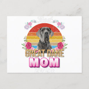 den bästa hund någonsin great dane blommigt älskar helg vykort
