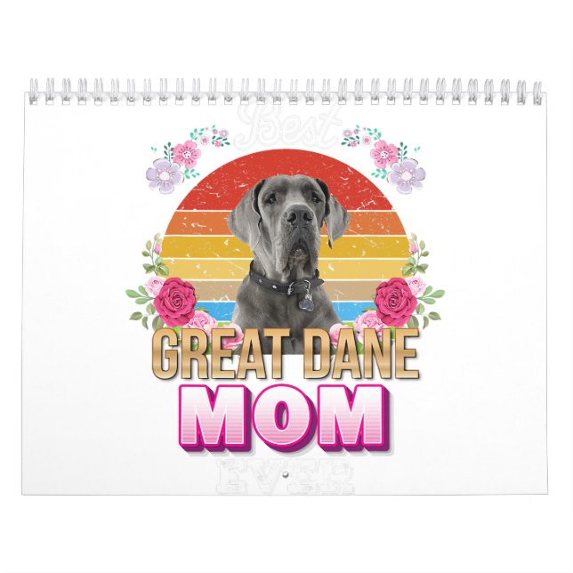 den bästa hund någonsin great dane blommigt älskar kalender (Omslag)